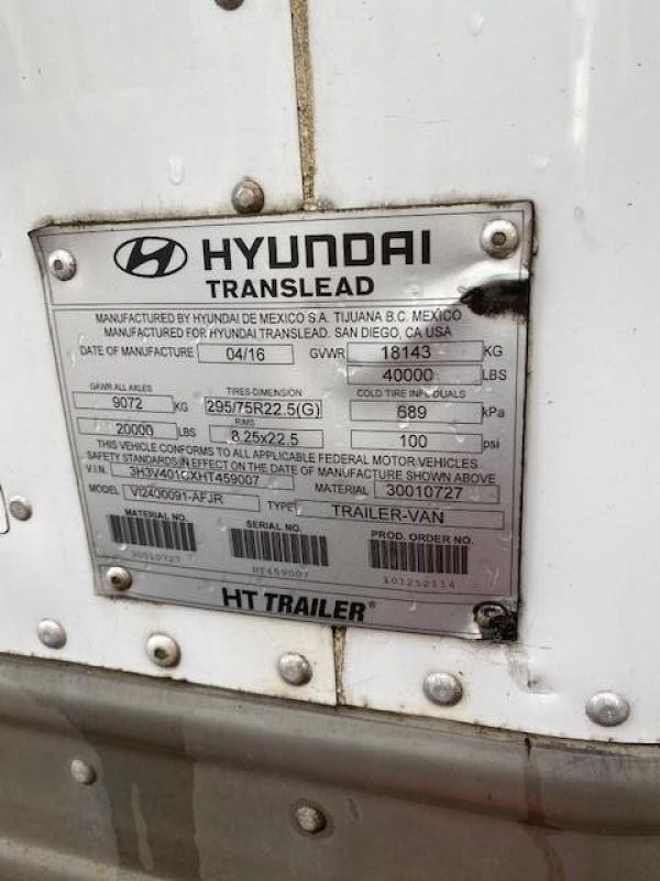 2017 HYUNDAI DRY VAN 6182384803