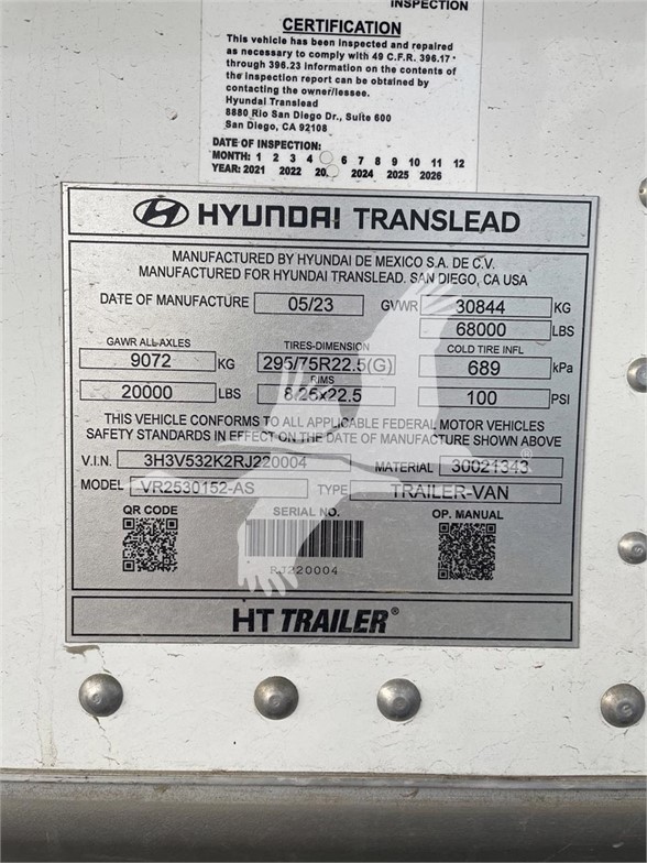 2024 HYUNDAI 53' THERMOTECH 8049448966