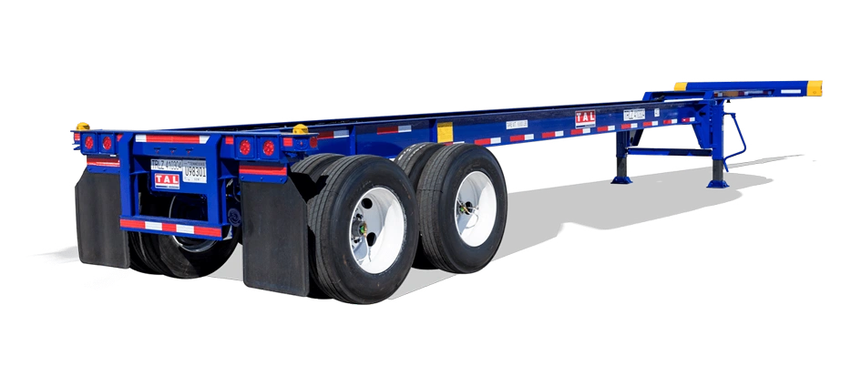 Hyundai Translead chassis trailer with tandem axles designed for container hauling