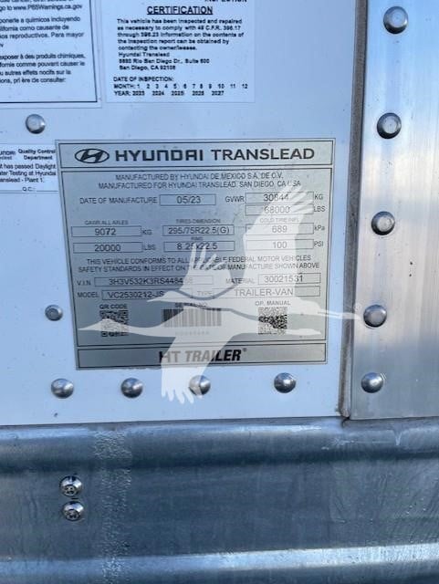2024 HYUNDAI HY-CUBE DRY VAN-SAC 2024 HYUNDAI HY-CUBE DRY VAN-SAC - image 6 of 6